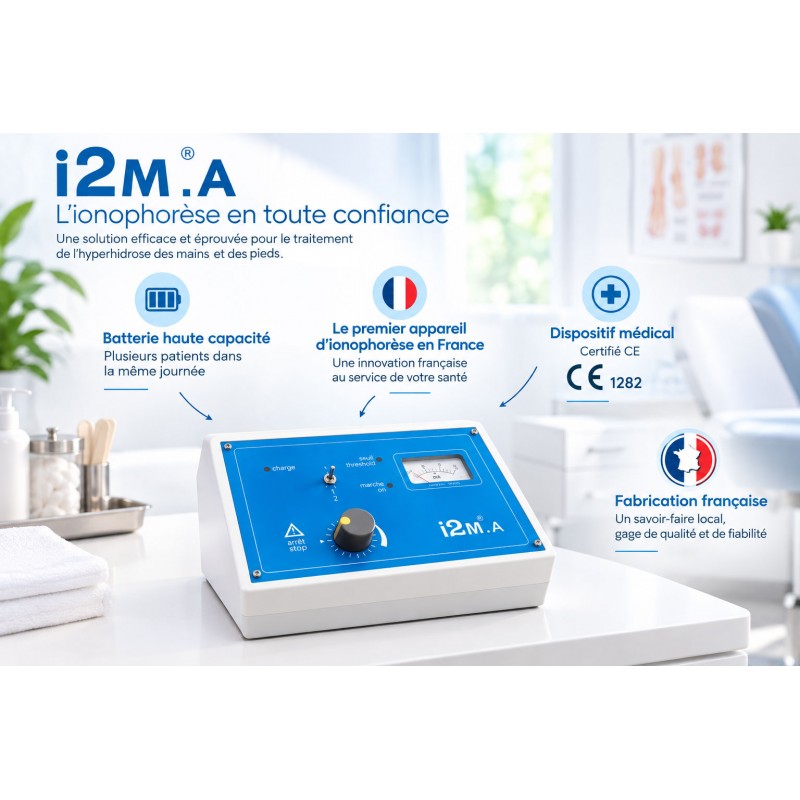 i2mA traitement de la transpiration excessive des mains et des pieds depuis 1986!